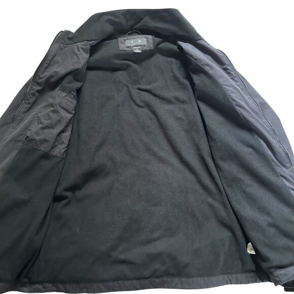 Oakley Black Full Zip Jacket Men’s Medium Nylon Shell Fleece Lined - Picture 3 of 9